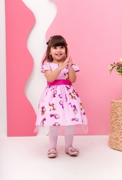 Vestido Luxo + laço de cabelo Masha e o Urso na internet