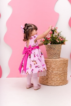 Vestido Luxo + laço de cabelo Masha e o Urso - Flor e Liz Boutique