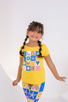 Conjunto infantil blusa + legging colorida
