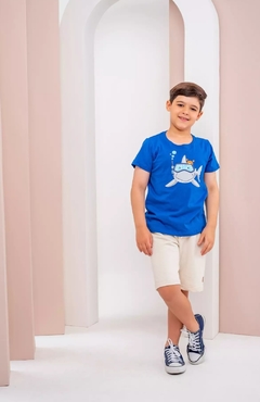 Conjunto infantil camisa + short moletom