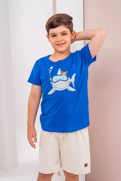 Conjunto infantil camisa + short moletom na internet