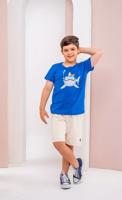Conjunto infantil camisa + short moletom - comprar online