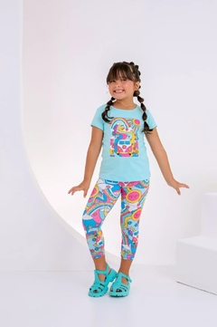 Imagem do Conjunto infantil blusa + legging colorida
