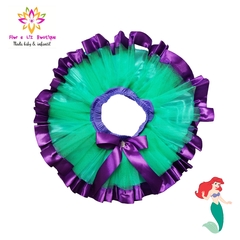 Fantasia Sereia Ariel com saia tule + Body - Flor e Liz Boutique