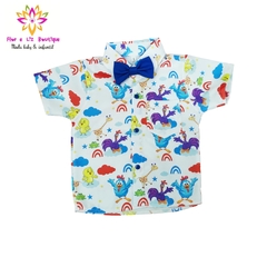 Conjunto Camisa + gravata + bermuda Galinha Pintadinha - comprar online