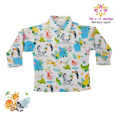 Camisa manga longa Safari