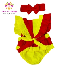 Romper + Turbante Emília - Flor e Liz Boutique