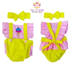 Romper + Turbante Sorvete - Flor e Liz Boutique