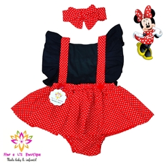 Romper + Turbante Minnie Vermelha