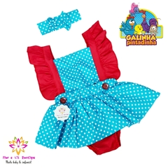 Romper + Turbante Galinha Pintadinha na internet