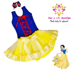 Fantasia Saia Tule + Body Branca de Neve - Flor e Liz Boutique