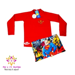 Conjunto camisa UV + sunga SuperMan - Flor e Liz Boutique