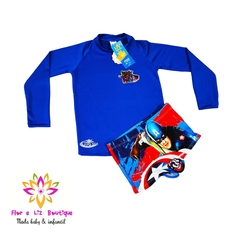 Conjunto Camisa UV + Sunga Capitão América - comprar online