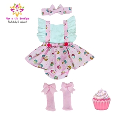 Romper + Laço Cupcake