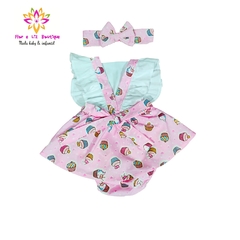 Romper + Laço Cupcake - Flor e Liz Boutique