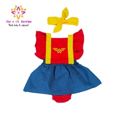 Romper + laço Mulher Maravilha - comprar online
