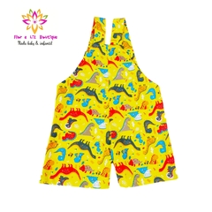 Jardineira Dinossauro Amarela - Flor e Liz Boutique