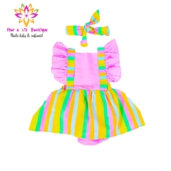Romper + laço Candy Color Arco íris na internet