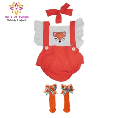 Romper + Laço Raposinha - Flor e Liz Boutique