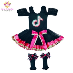 Fantasia Tik Tok com saia tule + Body - Flor e Liz Boutique