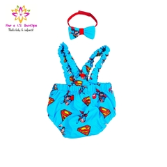 Conjunto Smash the cake Super Homem