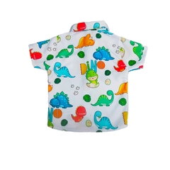 Conjunto camisa + Short + gravata Dinossauro Azul na internet