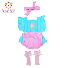 Romper + laço Sereia Rosa - Flor e Liz Boutique