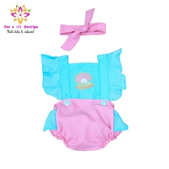 Romper + laço Sereia Rosa - loja online