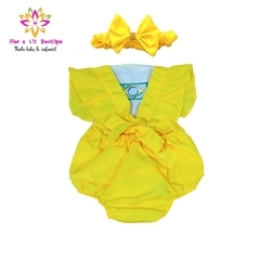 Romper + laço Brasil copa do mundo menina - comprar online