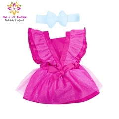 Romper + laço Barbie Luxo - Flor e Liz Boutique