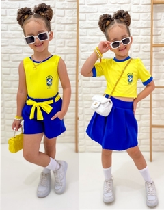 Conjunto Menina Copa do Mundo Brasil