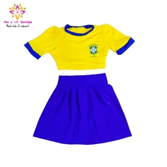 Conjunto Menina Copa do Mundo Brasil - Flor e Liz Boutique