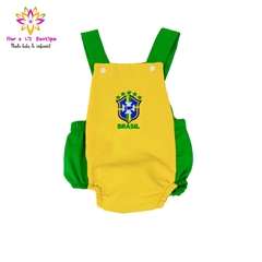 Romper bebê copa do mundo Brasil - Flor e Liz Boutique
