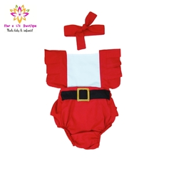 Imagem do Romper + Laço Natal fantasia mamãe Noel