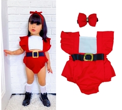 Romper + Laço mamãe Noel natal