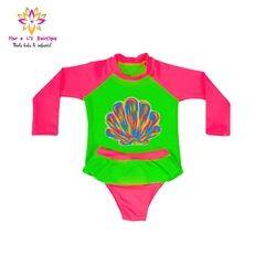 Conjunto camisa UV + calcinha neon - comprar online