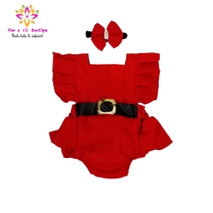 Romper + Laço mamãe Noel natal