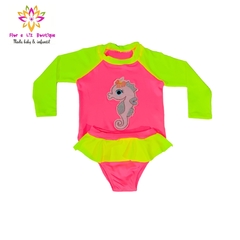 Conjunto camisa UV + calcinha neon - loja online