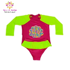 Imagem do Conjunto camisa UV + calcinha neon
