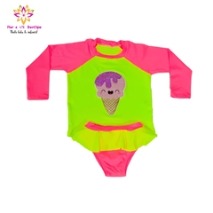 Conjunto camisa UV + calcinha neon - loja online