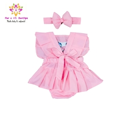 Romper + Laço Coelhinho da Páscoa - Flor e Liz Boutique