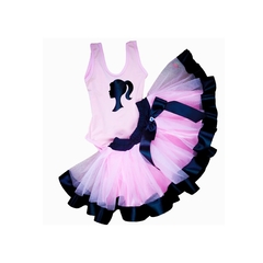 Fantasia Barbie com saia tule + body - Flor e Liz Boutique