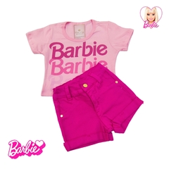 Conjunto Barbie tshirt short jeans na internet