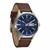 Sentry Solar Leather Navy Sunray Silver - Nixon