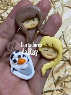 kit mini cortador trio frozen - 3,5cm