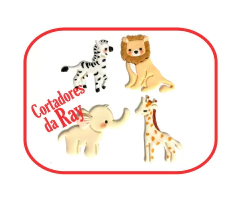 kit cortador safari aquarelado - 6CM