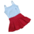 Conjunto Infantil Bebê | Alcinha + saia vermelha - comprar online