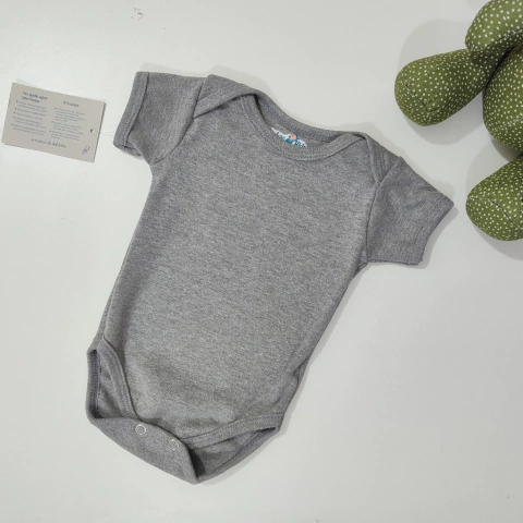 Body Infantil Bebê Manga curta | Mescla médio