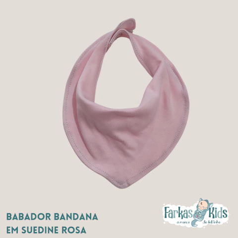babador Infantil bebê bandana rosa