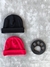 Kit 2 Toucas - Preto e Vermelho